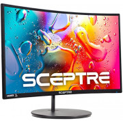 Sceptre 24" Curved 75Hz Gaming LED Monitor Full HD 1080P HDMI VGA Speakers, VESA Wall Mount Ready Metal Black 2019  C248W-192