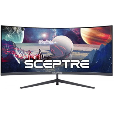 Sceptre 30-inch Curved Gaming Monitor 21:9 2560x1080 Ultra Wide/ Slim HDMI DisplayPort up to 200Hz Build-in Speakers, Metal B