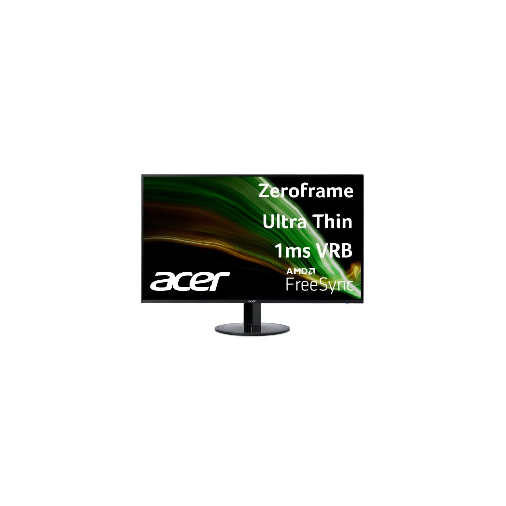 Acer SB241Y Abi 23.8" Full HD  1920 x 1080  VA Zero-Frame Home Office Monitor | AMD FreeSync Technology | Ultra-Thin Stylish 