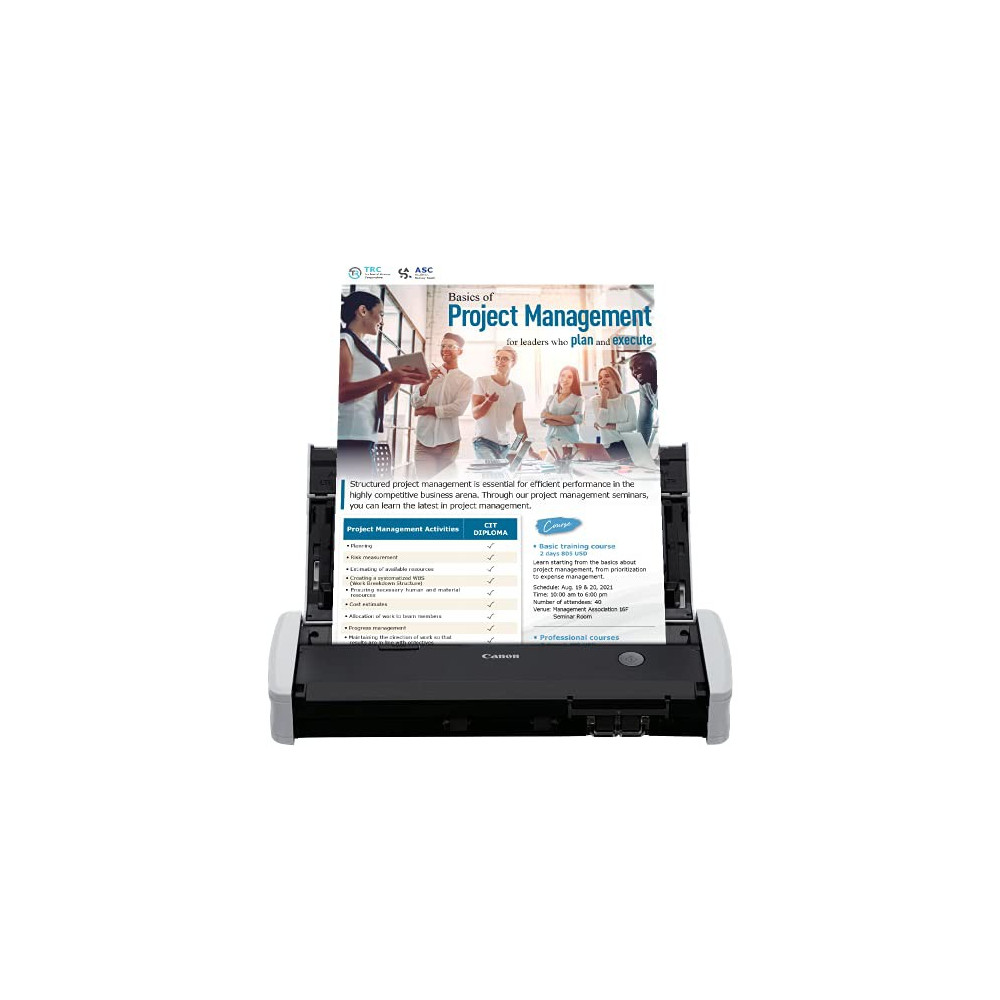 Canon imageFORMULA R10 Portable Document Scanner, 2-Sided Scanning with 20 Page Feeder, Easy Setup For Home or Office, Includ