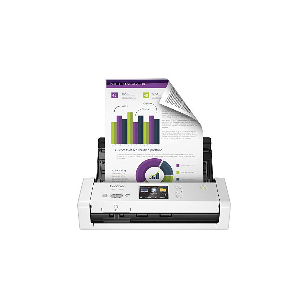 Brother Wireless Document Scanner, ADS-1700W, Fast Scan Speeds, Easy-to-Use, Ideal for Home, Home Office or On-the-Go Profess