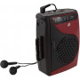 GPX Portable Cassette Player, 3.54 x 1.57 x 4.72 Inches, Requires 2 AA Batteries - Not Included, Red/Black  CAS337B  Black/Re