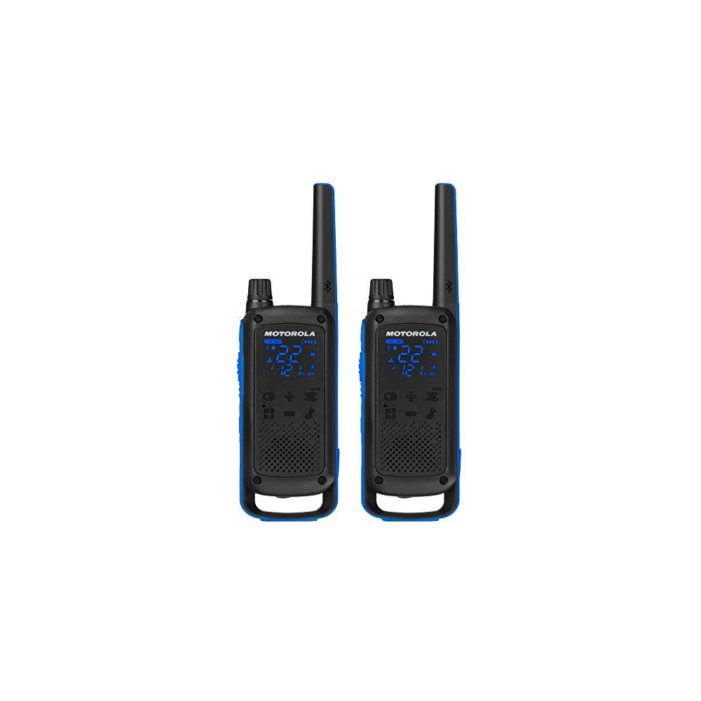 Motorola Talkabout T800 Two-Way Radios, 2 Pack, Black/Blue