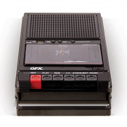 QFX RETRO-39 Portable Shoebox Tape Recorder, Analog Cassette Tape Deck with USB 2.0, Built-in Microphone, and a 3.5" Bluetoot