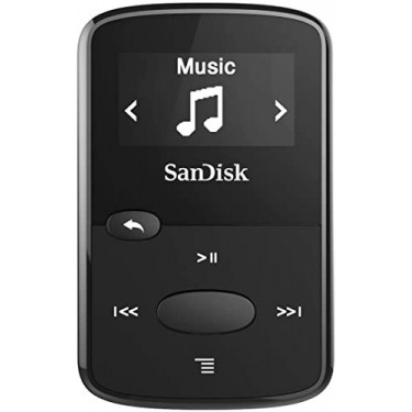 SanDisk 8GB Clip Jam MP3 Player, Black - microSD card slot and FM Radio - SDMX26-008G-G46K