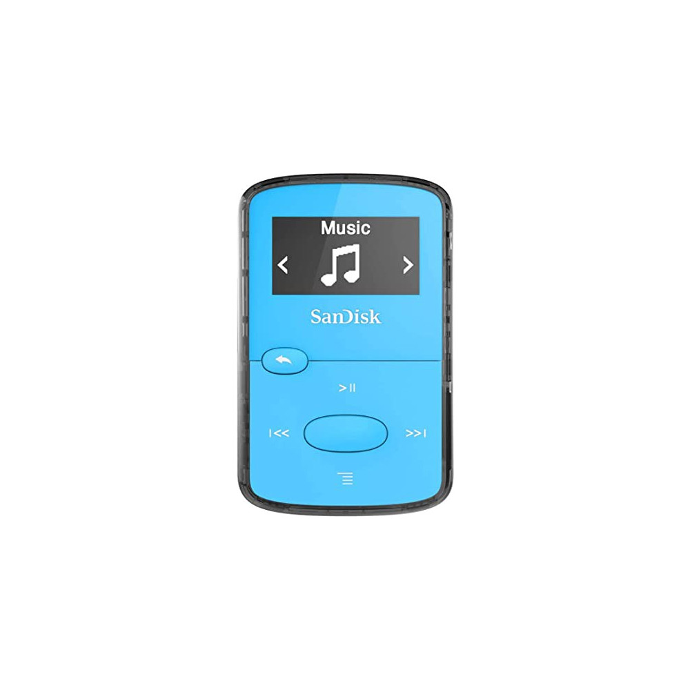 SanDisk 8GB Clip Jam MP3 Player, Blue - microSD Card Slot and FM Radio - SDMX26-008G-G46B