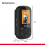 SanDisk 16GB Clip Sport Plus MP3 Player, Black - Bluetooth, LCD Screen, FM Radio - SDMX28-016G-G46K
