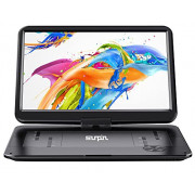 SUNPIN 17.9" Portable DVD Player with 15.6" Large HD Swivel Screen, 6 Hours Rechargeable Battery, Anti-Shocking, Resume Play,