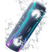 Portable Bluetooth Speaker, IPX7 Waterproof Wireless Speaker with Colorful Flashing Lights, 25W Super Bass with 24H Playtime,