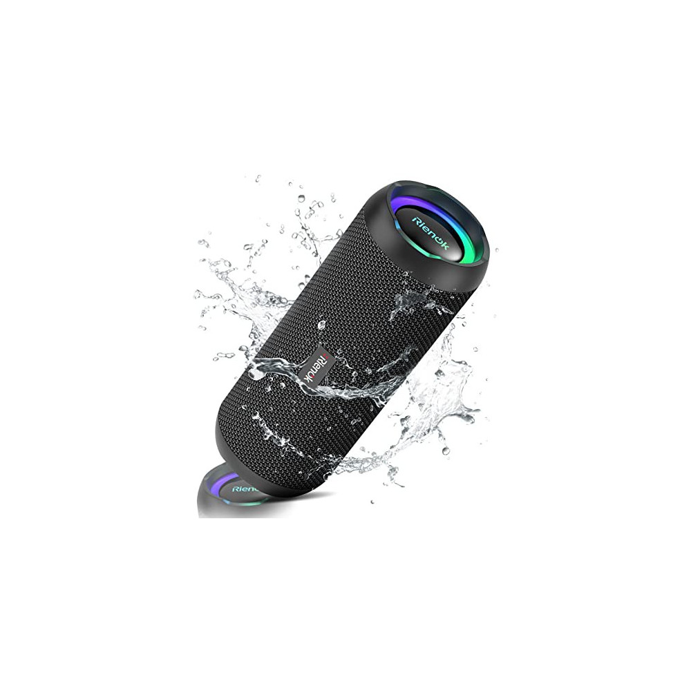 RIENOK Portable Bluetooth Speaker 30W Dual Pairing True Wireless Stereo HD Sound IPX7 Waterproof Outdoor Sport Shower Wireles