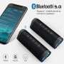 Vanzon Bluetooth Speakers V40 Portable Wireless Speaker V5.0 with 24W Loud Stereo Sound, TWS, 24H Playtime & IPX7 Waterproof,