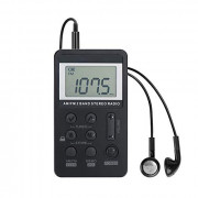 Personal AM/FM Pocket Radio Portable VR-robot, Mini Digital Tuning Walkman Radio, with Rechargeable Battery, Earphone, Lock S