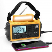 Emergency Radio Raynic 5000 Weather Radio Solar Hand Crank AM/FM/SW/NOAA Weather Alert Portable Radio with Cellphone Charger,