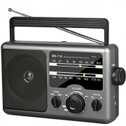 AM FM Portable Radio Battery Operated Radio by 4X D Cell Batteries Or AC Power Transistor Radio with and Big Speaker, Standar
