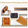 5000 Weather Radio,Solar Hand Crank 5-Way Power Emergency Radio,AM/FM/Shortwave/NOAA Alert Survival Portable Radio,Power Bank