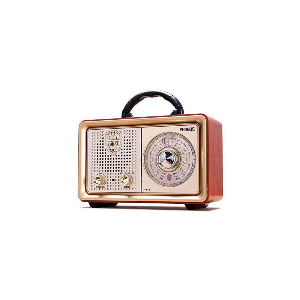 Retro Portable Radio AM FM Shortwave Radio Transistor Battery Operated Vintage Radio with Bluetooth Speaker, 3-Way Power Sour