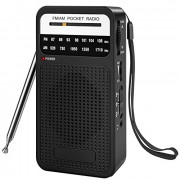 Portable Radio AM FM, Goodes Transistor Radio with Loud Speaker, Headphone Jack, 2AA Battery Operated Radio for Long Range Re