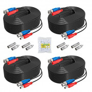 ANNKE 4 Pack 30M/100ft All-in-One Video Power Cables, BNC Extension Security Wire Cord for CCTV Surveillance DVR System Insta