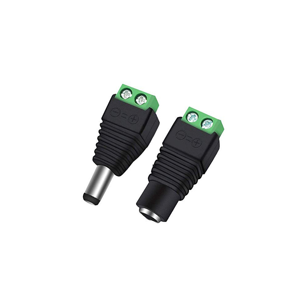12V DC Power Connector 5.5mm x 2.1mm, CENTROPOWER  10 x Male + 10 x Female  Power Jack Adapter for Led Strip CCTV Security Ca