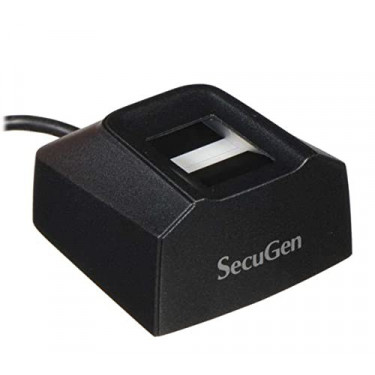 SecuGen HU20-A Hamster Pro 20 USB Fingerprint Reader, Black, 500 DPI Resolution, Automatic Finger Detection, Compatible with 