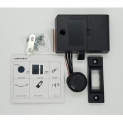 Lock Connection Fingerprint - Black Bezel Biometric Cabinet Lock F-B32.  F-B32-29"-- 29" Cable Length 