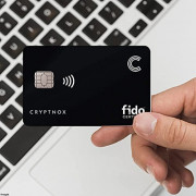 Cryptnox FIDO2 Security Key Smart Card with Physical 2FA and U2F FIDO as Second Factor - Works with NFC Supported Devices - F