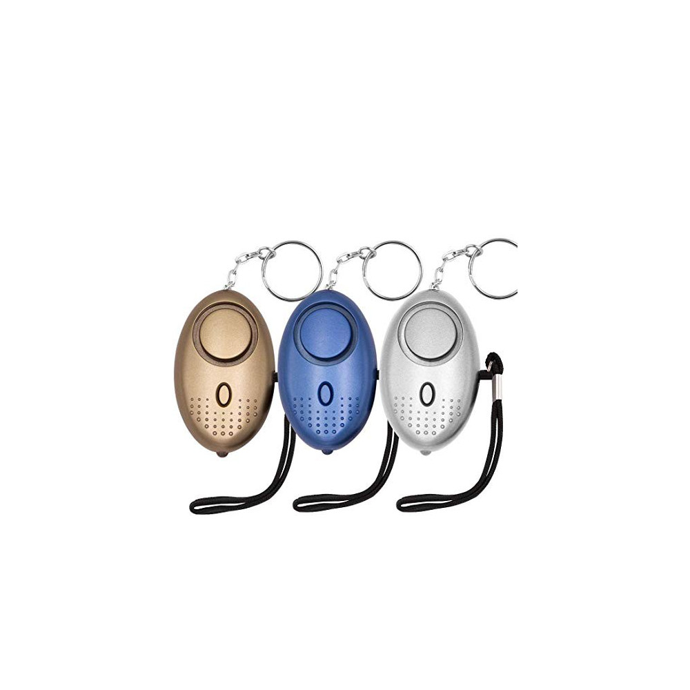 KOSIN Safe Sound Personal Alarm, 3 Pack 145DB Personal Security Alarm Keychain with LED Lights, Emergency Safety Alarm for Wo