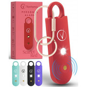 Vantamo Personal Alarm for Women - Extra Loud Double Speakers, First with Low Battery Notice with Strobe Light, Rechargeable 