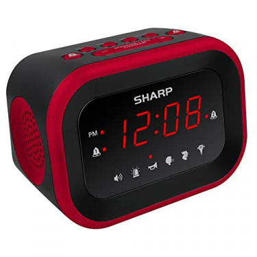 SHARP Big Bang Super Loud Alarm Clock for Heavy Sleepers, 6 Extremely Loud Wake Up Sounds: Rooster, Bugle, Nagging Mom, Jackh