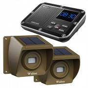 Solar Driveway Alarm Wireless Outside 1800ft Range, Outdoor Motion Sensor & Detector Driveway Alert System with Rechargeable 