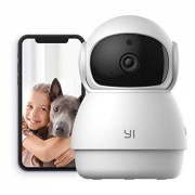 YI Pan-Tilt Security Camera, 360 Degree 2.4G Smart Indoor Pet Dog Cat Cam with Night Vision, 2-Way Audio, Motion Detection, P