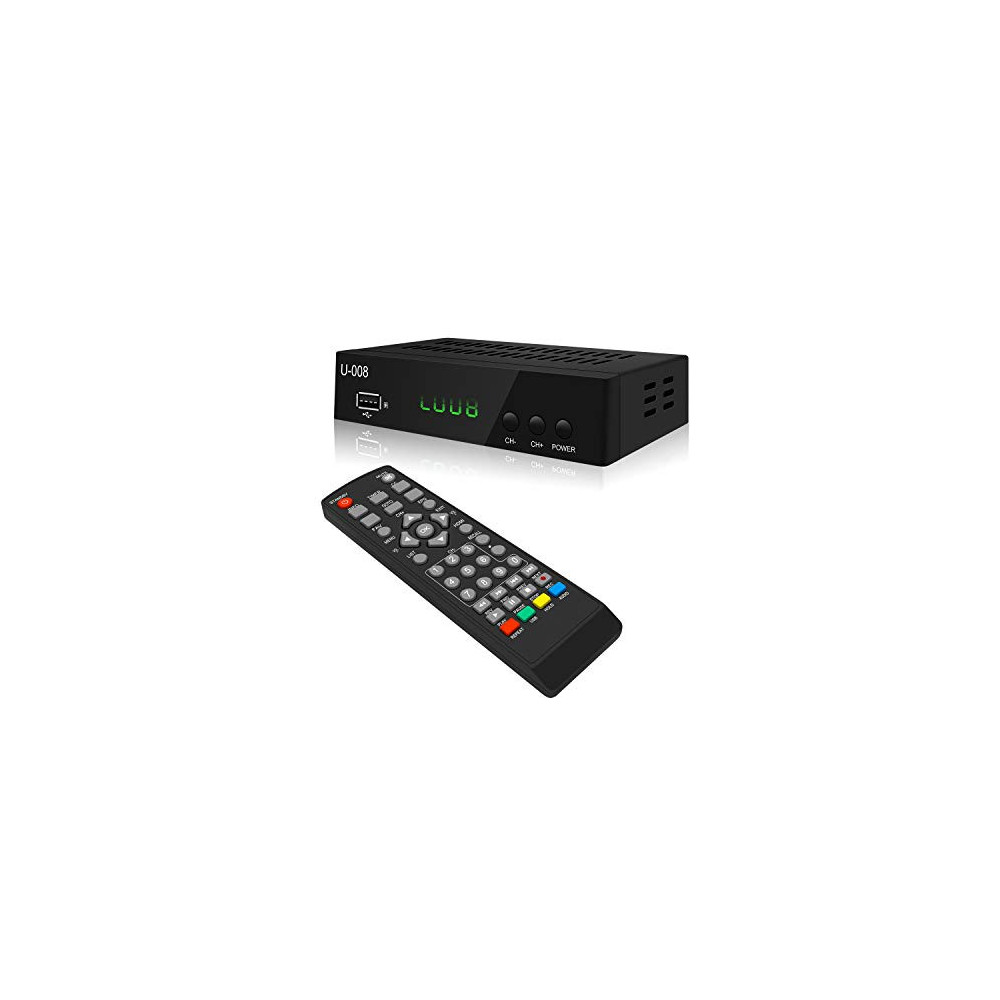 Digital TV Converter Box - UBISHENG U-008 Set Top Box/ TV Cable Box/ ATSC Tuner/ HDTV Live 1080P with TV Tuner, PVR Recording