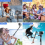 Sensyne 62" Phone Tripod & Selfie Stick, Extendable Cell Phone Tripod Stand with Wireless Remote and Phone Holder, Compatible