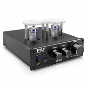 Bluetooth Tube Amplifier Stereo Receiver - 600W Home Audio Desktop Stereo Vacuum Tube Power Amplifier Receiver w/ 2 Vacuum Tu
