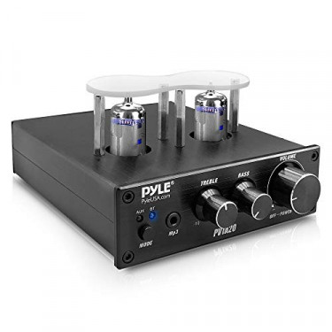 Bluetooth Tube Amplifier Stereo Receiver - 600W Home Audio Desktop Stereo Vacuum Tube Power Amplifier Receiver w/ 2 Vacuum Tu