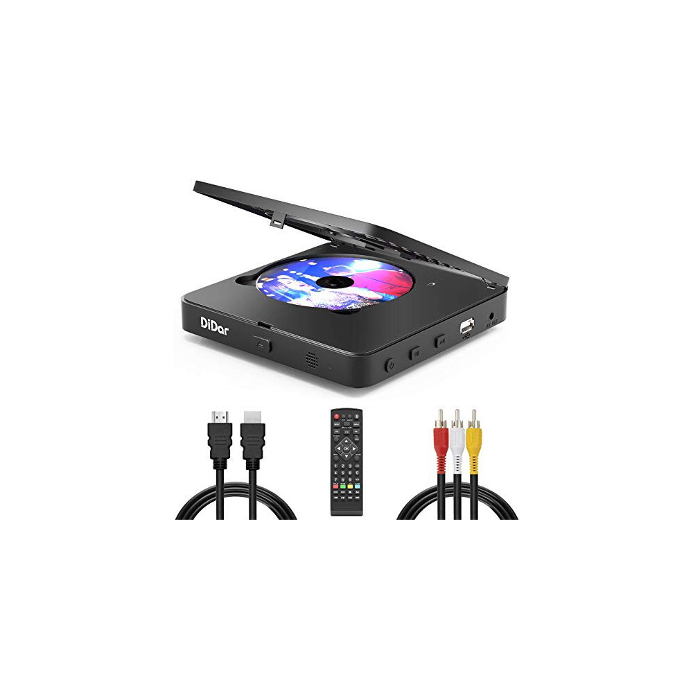 Super Mini Blu-ray Disc Player for TV,1080P Blue-ray HD DVD Player, Portable CD HD Player Home Theater Disc Player, with Remo