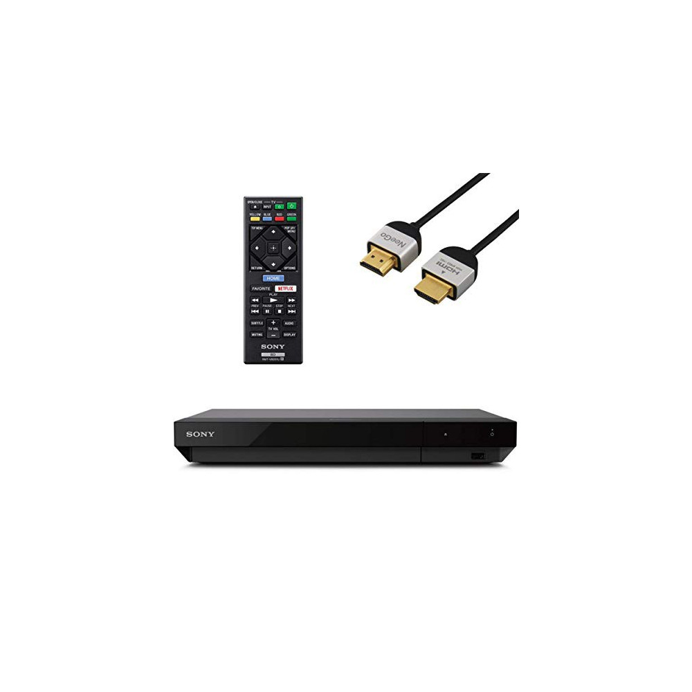 Sony UBP-X700 Streaming 4K Ultra HD 3D Hi-Res Audio Wi-Fi and Built-in Blu-ray Player with A NeeGo 4K HDMI Cable and Remote C
