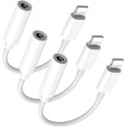 3 Pack Lightning to 3.5 mm Headphone Jack Adapter, [Apple MFi Certified] iPhone 3.5mm Headphones/Earphones Jack Aux Audio Don