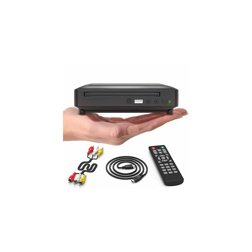 Ceihoit DVD Player HDMI for TV 1080P, Mini HD CD DVD Players for Home, HDMI and RCA Cable Included, USB 2.0, All Region Free,