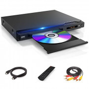 DVD Player, HDMI & RCA Connection, Region Free DVD Players for TV, with Microphone/USB Input Design, NTSC/PAL System, Comes w