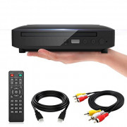 Mini DVD Player for TV, Region Free HD 1080P Supported with HDMI/AV Cables , USB Input, Contain Remote Control for DVD Player