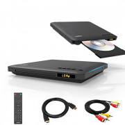 Slim Design DVD player, Ultra-Thin HDMI AV DVD Players for TV, Region Free & Colourful HD Pixels, Supports USB Playback, NTSC