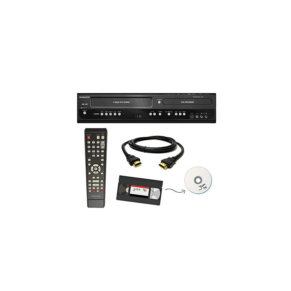 Magnavox VHS to DVD Recorder VCR Combo w/ Remote, HDMI