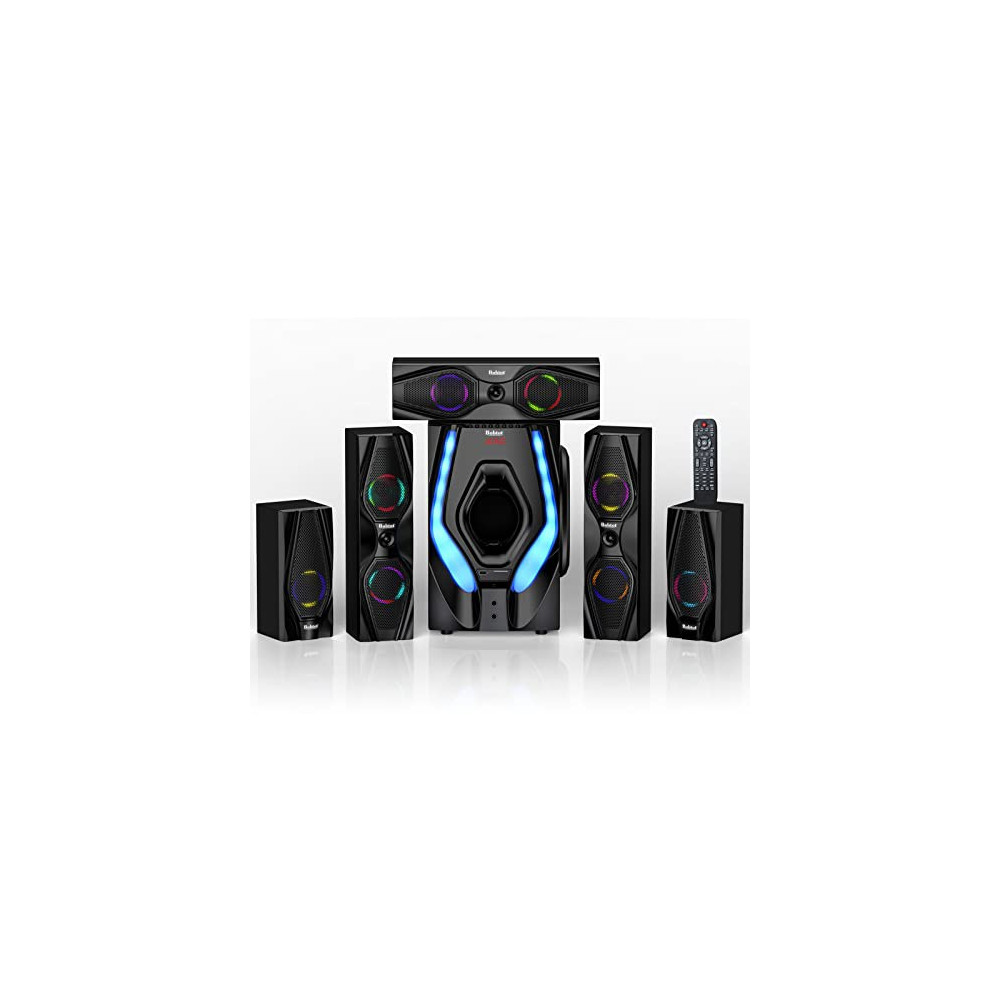 Bobtot Home Theater Systems Surround Sound Speakers - 1200 Watts 10 inch Subwoofer 5.1/2.1 Channel Home Audio Stereo System w