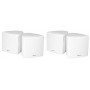  4  Rockville Cube 3.5" 30w RMS White Home Theater Wall Speakers+Swivel Brackets