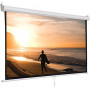 SUPER DEAL 120 Projector Screen Projection Screen Manual Pull Down HD Screen 1:1 Format for Home Cinema Theater Presentatio
