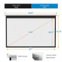 Projector Screen 100 Inch 16:9 - Auto-Locking Portable Projection Screen for 4K 3D 1080P HD - Manual Projector Screen Pull Do
