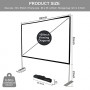 Projector Screen with Stand 100 inch Portable Projection Screen 16:9 4K HD Rear Front Projections Movies Screen with Carry Ba