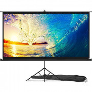 Projector Screen with Stand 100 inch - Indoor and Outdoor Projection Screen for Movie or Office Presentation - 16:9 HD Premiu