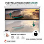 VIVOHOME 120 Inch Manual Pull Down Projector Screen, 1:1 HD Retractable Widescreen for Movie Home Theater Cinema Office Video